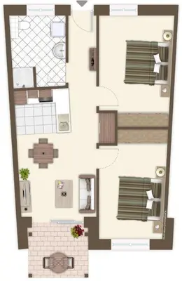 Grundriss der Unterkunft Ferienwohnung 