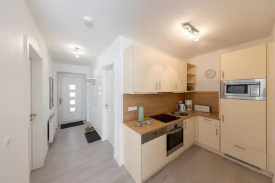 Küche/Küchenzeile in der Unterkunft Ferienwohnung Lilli Marleen 9-3-3 DG