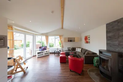 Ein Sitzbereich in der Unterkunft Ferienhaus 