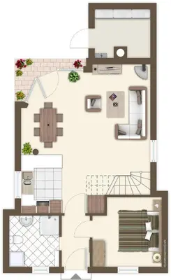 Grundriss der Unterkunft Ferienhaus 