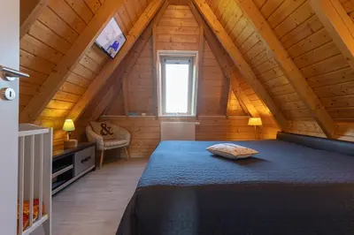 Ein Bett oder Betten in einem Zimmer der Unterkunft Ferienhaus 