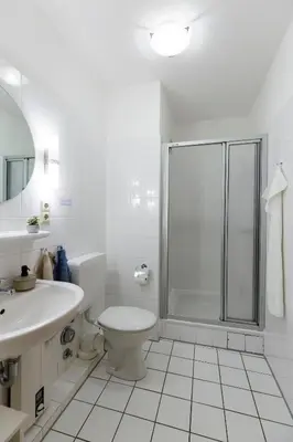 Ein Badezimmer in der Unterkunft Ferienwohnung Sieltrift 4-06