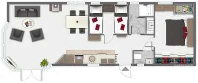 Grundriss der Unterkunft Ferienhaus 
