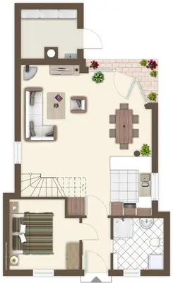 Grundriss der Unterkunft Ferienhaus 