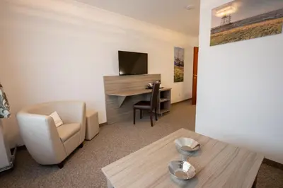 TV/Unterhaltungsangebot in der Unterkunft Cuxlandhotel Studio 203