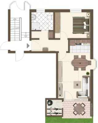 Grundriss der Unterkunft Ferienwohnung 