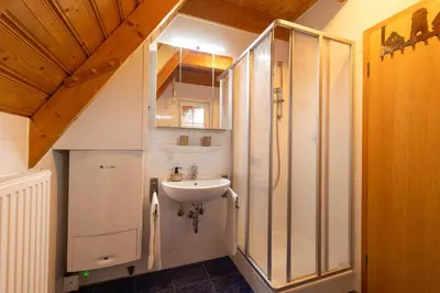 Ein Badezimmer in der Unterkunft Ferienhaus 