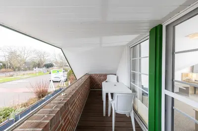 Ein Balkon oder eine Terrasse in der Unterkunft Cuxlandhotel Studio 121