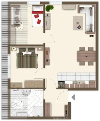Grundriss der Unterkunft Ferienwohnung Sieltrift 4-13