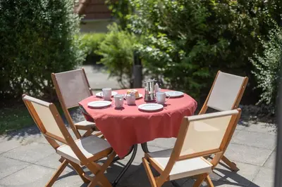 Ein Garten an der Unterkunft Ferienhaus Hans Albers 16