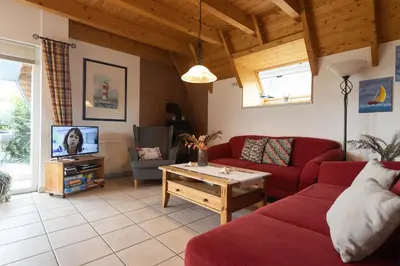 TV/Unterhaltungsangebot in der Unterkunft Ferienhaus 