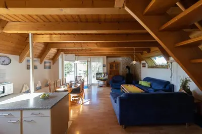 Ein Sitzbereich in der Unterkunft Ferienhaus 