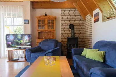 Ein Sitzbereich in der Unterkunft Ferienhaus 