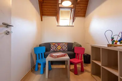 Ein Sitzbereich in der Unterkunft Ferienhaus 