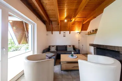 Ein Sitzbereich in der Unterkunft Ferienhaus 