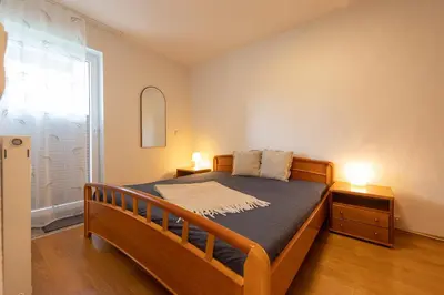 Ein Bett oder Betten in einem Zimmer der Unterkunft Appartement Sieltrift 33-22