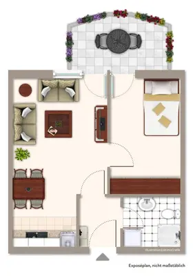 Grundriss der Unterkunft Appartement Sieltrift 33-22