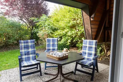 Ein Garten an der Unterkunft Ferienhaus 