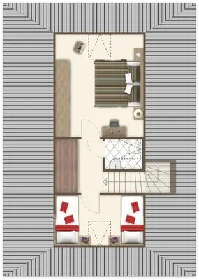 Grundriss der Unterkunft Ferienhaus 
