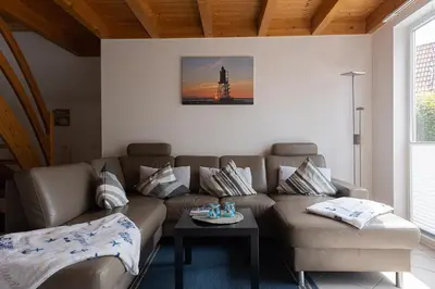 Ein Sitzbereich in der Unterkunft Ferienhaus 