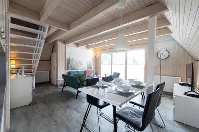 Ein Sitzbereich in der Unterkunft Ferienhaus 