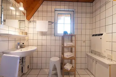Ein Badezimmer in der Unterkunft Ferienhaus Knechtsand 34