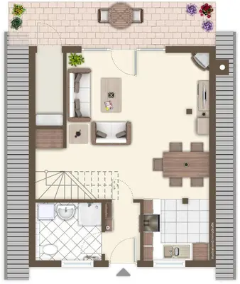 Grundriss der Unterkunft Ferienhaus Rotersand 02