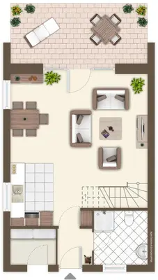 Grundriss der Unterkunft Ferienhaus Opi Huck Stroot 42