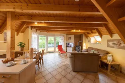 Ein Sitzbereich in der Unterkunft Ferienhaus 