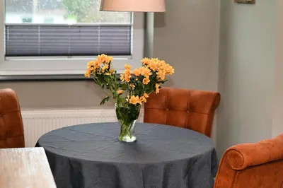 Ein Sitzbereich in der Unterkunft Wohnung Austernfischer