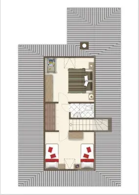Grundriss der Unterkunft Ferienhaus Kniepsand 2