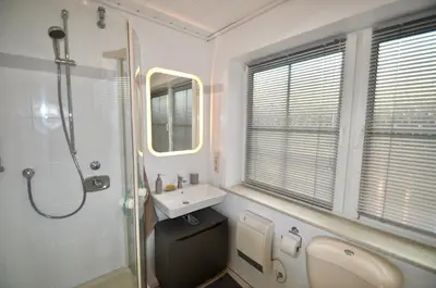 Ein Badezimmer in der Unterkunft Ferienhaus Seeperle