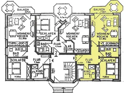Grundriss der Unterkunft Haus Nordseewind XL - Apartment 3