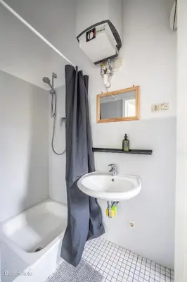 Ein Badezimmer in der Unterkunft Apartment für Alleinreisende