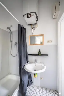 Ein Badezimmer in der Unterkunft Apartment für Alleinreisende