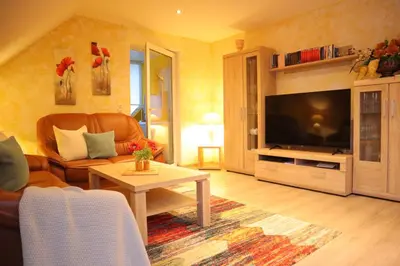 TV/Unterhaltungsangebot in der Unterkunft Ferienwohnung Kleine