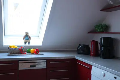 Küche/Küchenzeile in der Unterkunft Ferienwohnung Kleine