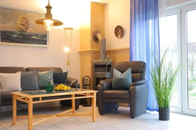 Ein Sitzbereich in der Unterkunft Villa am Meer - Seeadler
