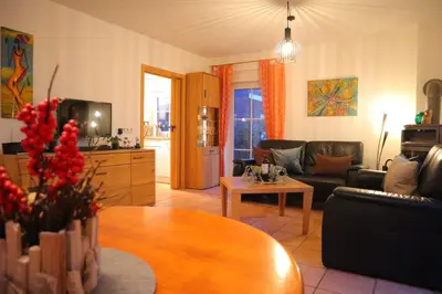 Ein Sitzbereich in der Unterkunft Villa am Meer - Casa Mia