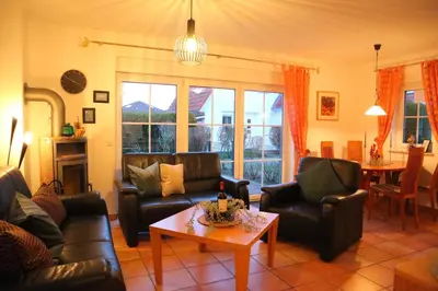 Ein Sitzbereich in der Unterkunft Villa am Meer - Casa Mia