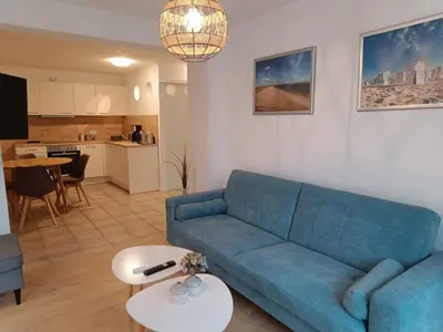 Ein Sitzbereich in der Unterkunft Küstenhaus Duhnen - Wohnung 2 im Erdgeschoss