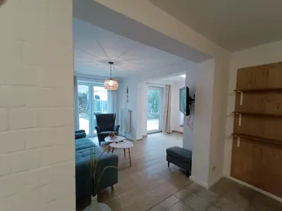 Ein Sitzbereich in der Unterkunft Küstenhaus Duhnen - Wohnung 2 im Erdgeschoss