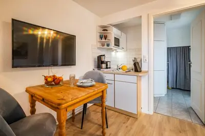 Küche/Küchenzeile in der Unterkunft Haus Alleestraße Apartment 3
