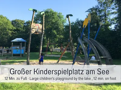 Ein Kinderspielbereich in der Unterkunft Ferienhaus Beerster Sonne, ideal for a long stay