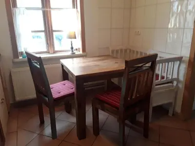 Ein Sitzbereich in der Unterkunft Ferienhaus Oppeln 21