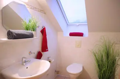 Ein Badezimmer in der Unterkunft Ferienhaus Gudrun