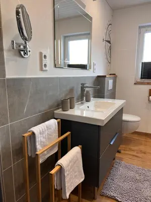 Ein Badezimmer in der Unterkunft Ferienwohnung Familie Renner