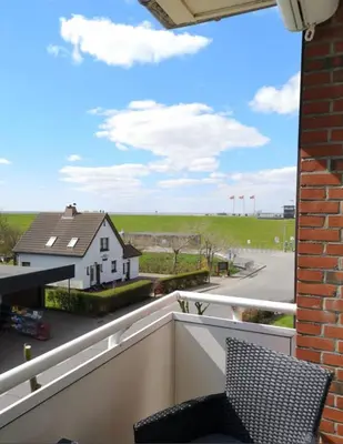 Ein Balkon oder eine Terrasse in der Unterkunft Perlebucht-Oase
