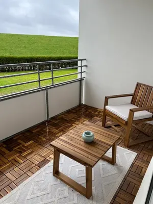 Ein Balkon oder eine Terrasse in der Unterkunft Meerliebe