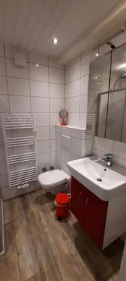 Ein Badezimmer in der Unterkunft Haus Seehütte 303